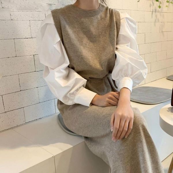 contrast color patchwork vintage dress women o neck long sleeve slim waist elegant dresses korean style vestidos 3c5791, Black;gray
contrast color patchwork vintage dress women o neck long sleeve slim waist elegant dresses korean style vestidos 3c5791, Black;gray