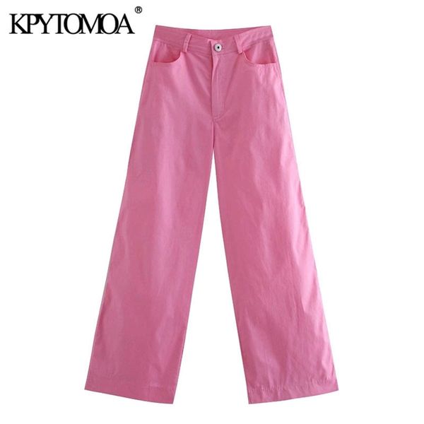 kpytomoa women chic fashion side pockets wide leg pants vintage high waist zipper fly female trousers mujer 201031, Black;white
kpytomoa women chic fashion side pockets wide leg pants vintage high waist zipper fly female trousers mujer 201031, Black;white