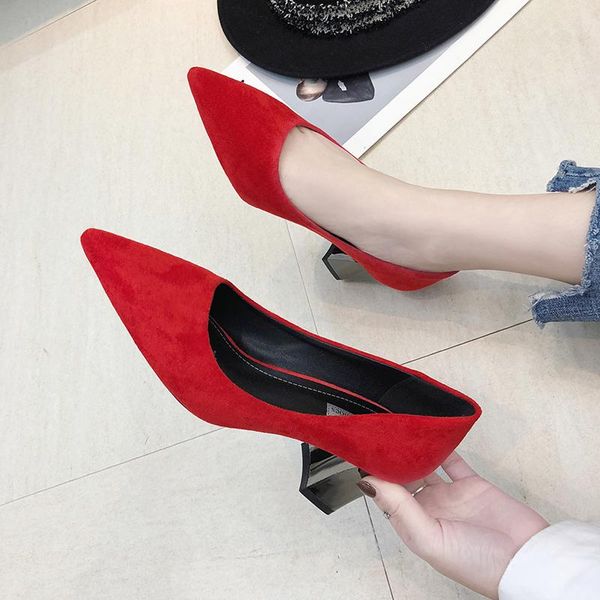 autumn new korean wild pointed shallow mouth high heels suede single shoes simple elegant womens shoes fashion square heel pumps, Black
autumn new korean wild pointed shallow mouth high heels suede single shoes simple elegant womens shoes fashion square heel pumps, Black