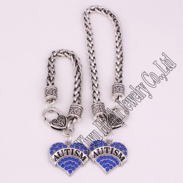 link, chain 2 piece a set the parent-child suit zinc studded with sparkling crystals autism pendant bracelet, Black
link, chain 2 piece a set the parent-child suit zinc studded with sparkling crystals autism pendant bracelet, Black
