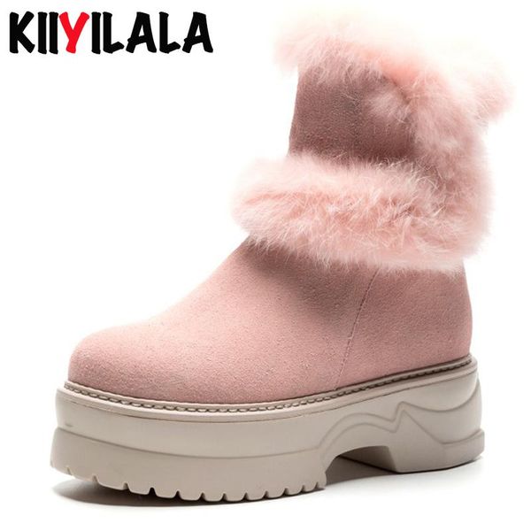 kiiyilala cow suede winter snow boots women shoes plush wedge chunky heel platform shoes rubbit fur woman booties ankle boots, Black
kiiyilala cow suede winter snow boots women shoes plush wedge chunky heel platform shoes rubbit fur woman booties ankle boots, Black