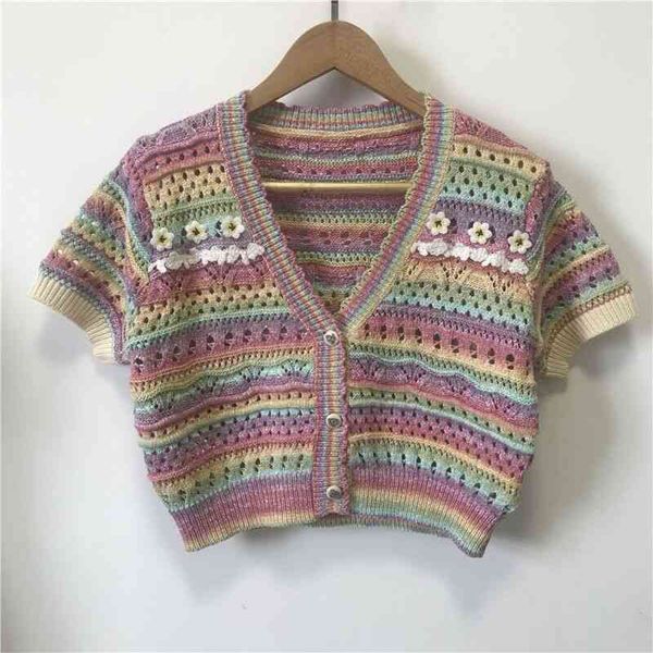 2022 factory wholesale new model summer clothes short style thin color thick needle stripe hollowed out v-neck sweater cardigan jacket women, White;black
2022 factory wholesale new model summer clothes short style thin color thick needle stripe hollowed out v-neck sweater cardigan jacket women, White;black