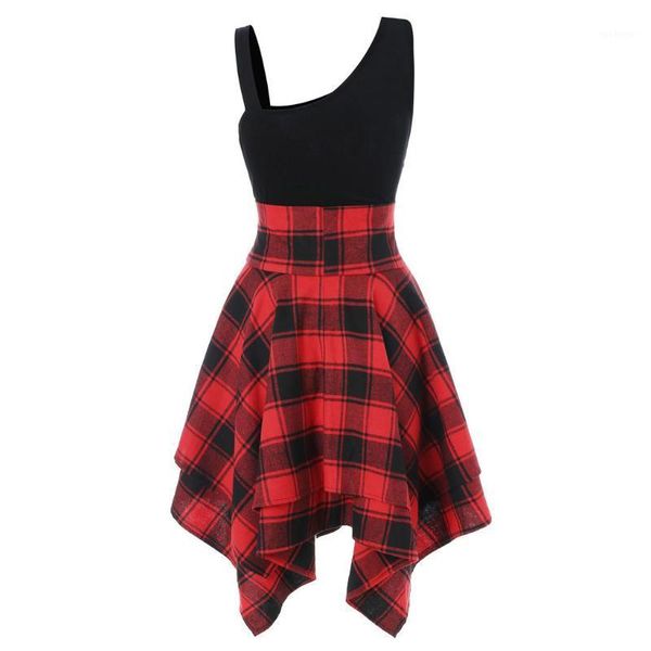 plaid dress women summer sleeveless cold shoulder cross irregular dress elegant streetwear retro casual knee-length vestido1, Black;gray
plaid dress women summer sleeveless cold shoulder cross irregular dress elegant streetwear retro casual knee-length vestido1, Black;gray