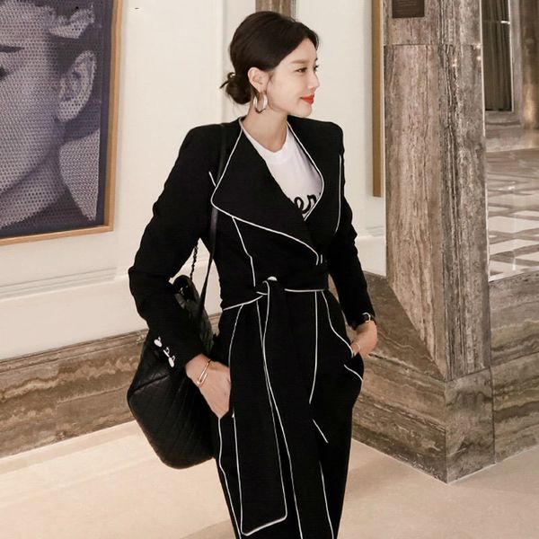 fashion contrast color lace up women pant suit women blazer suits slim jacket & pencil pant black female work suit, White
fashion contrast color lace up women pant suit women blazer suits slim jacket & pencil pant black female work suit, White