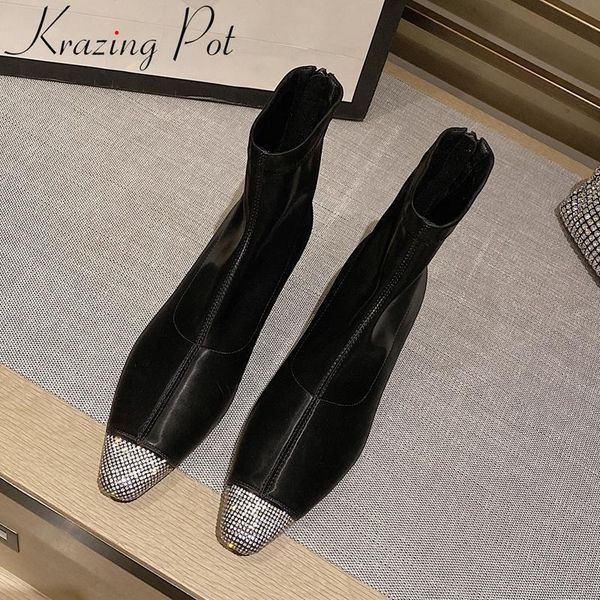krazing pot comfortable bling zipper fabric keep warm winter shoes med heel dress concise fashion elegant women ankle boots l69, Black
krazing pot comfortable bling zipper fabric keep warm winter shoes med heel dress concise fashion elegant women ankle boots l69, Black