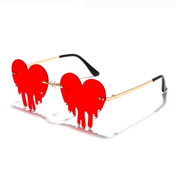 2021 new fashion rimless funny sun glasses women brand design red tears sunglasses uv400 crystal diamond sunglasse gy9067, White;black
2021 new fashion rimless funny sun glasses women brand design red tears sunglasses uv400 crystal diamond sunglasse gy9067, White;black