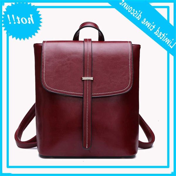 leather oil wax backpack one shoulder portable women's bag large capacity student schoolbag
leather oil wax backpack one shoulder portable women's bag large capacity student schoolbag
