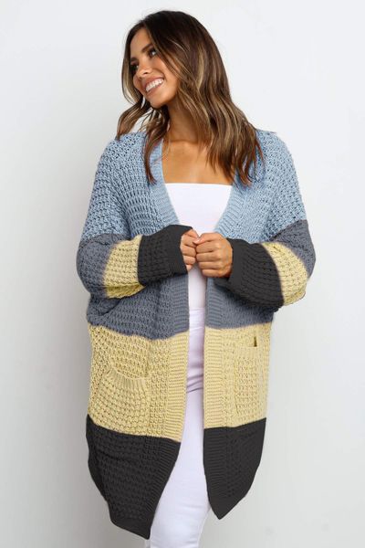casual autumn new knitted sweater long cardigan contrast color loose sweater coat women's long sweater, White;black
casual autumn new knitted sweater long cardigan contrast color loose sweater coat women's long sweater, White;black
