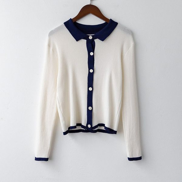bizhengcolor contrast polo neck t-shirt women's new style korean coat t-shirt long sleeve temperament cardigan 3873 8wgx2, White;black
bizhengcolor contrast polo neck t-shirt women's new style korean coat t-shirt long sleeve temperament cardigan 3873 8wgx2, White;black