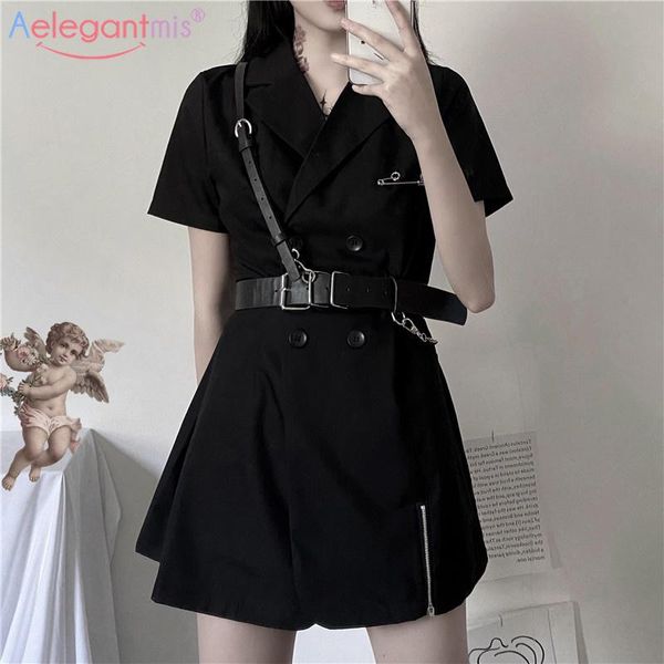 women's suits & blazers aelegantmis casual high street sashes black blazer dress women spring double breasted with belt female chic vin, White;black
women's suits & blazers aelegantmis casual high street sashes black blazer dress women spring double breasted with belt female chic vin, White;black