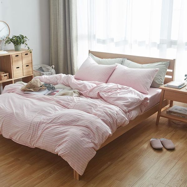 100% cotton bed cover set 4pcs super soft jersey knit bedding sets king size sweet pink white stripe blanket cover1
100% cotton bed cover set 4pcs super soft jersey knit bedding sets king size sweet pink white stripe blanket cover1