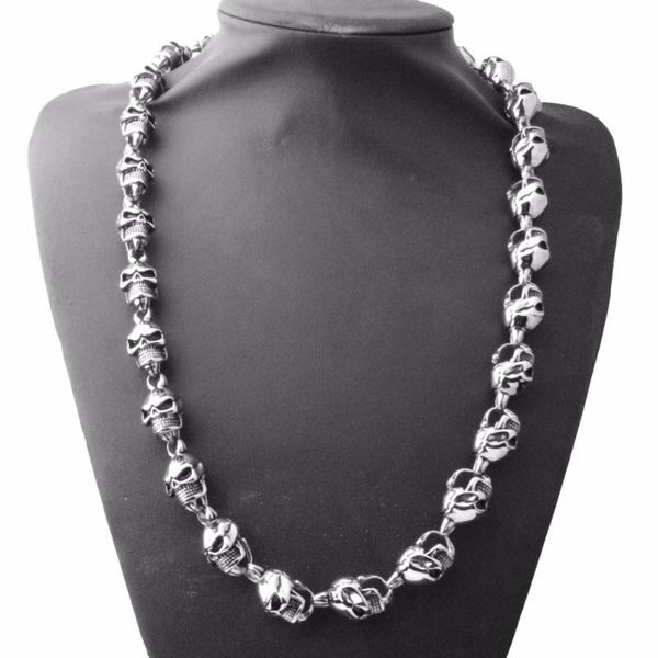 chains 15mm 28" size men's hiphop necklace christmas gift heavy cool stainless steel silver color skeleton biker jewelry
chains 15mm 28" size men's hiphop necklace christmas gift heavy cool stainless steel silver color skeleton biker jewelry