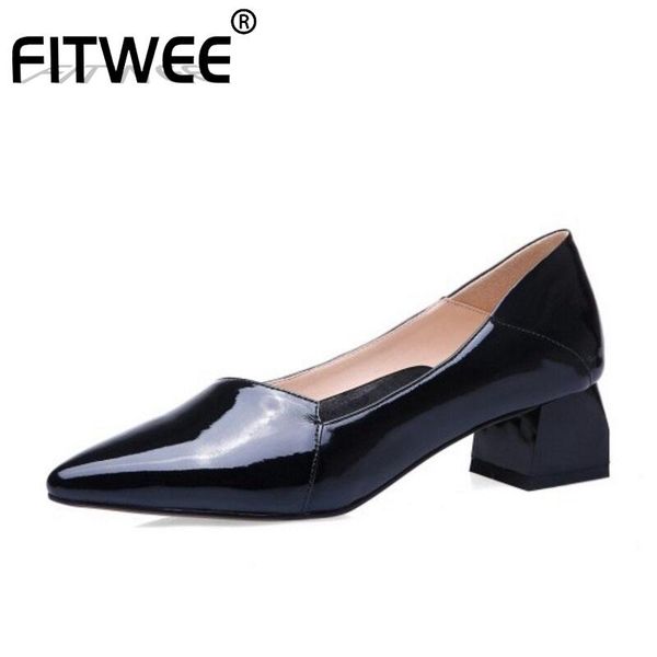 dress shoes fitwee real leather women pumps pointed toe thick heel spring casual outdoor soft female footwear size 34-39, Black
dress shoes fitwee real leather women pumps pointed toe thick heel spring casual outdoor soft female footwear size 34-39, Black