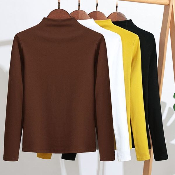 2021 new women cotton t shirt spring autumn long sleeve tee shirts korea casual tshirt slim fit ladies t-shirt wgfu, White 
2021 new women cotton t shirt spring autumn long sleeve tee shirts korea casual tshirt slim fit ladies t-shirt wgfu, White