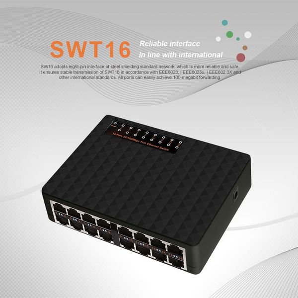 network switches professional 16 ports fast ethernet lan rj45 vlan switch switcher 10/100mbps hub for deskpc with eu/us adapter
network switches professional 16 ports fast ethernet lan rj45 vlan switch switcher 10/100mbps hub for deskpc with eu/us adapter
