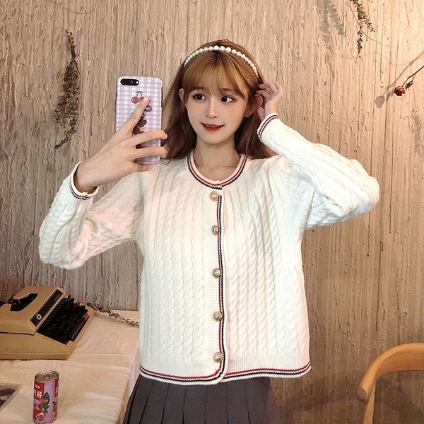 xykoh korean style 2020 autumn coat sweater coatnew graceful knitted wear soft waxy cardigan outer twist slim fit short sweater coat for wom, White;black
xykoh korean style 2020 autumn coat sweater coatnew graceful knitted wear soft waxy cardigan outer twist slim fit short sweater coat for wom, White;black