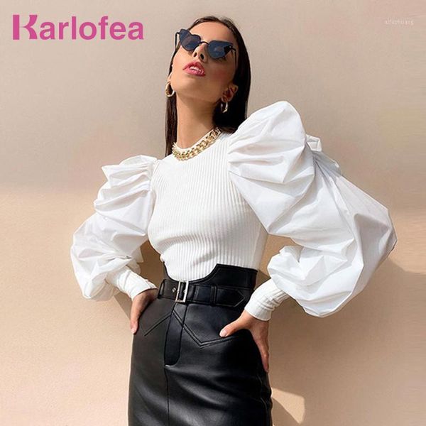 kealofea elegant puff sleeve blouse shirts chic patchwork knitting pullover sweater casual streetwear outfits slim blusas1, White
kealofea elegant puff sleeve blouse shirts chic patchwork knitting pullover sweater casual streetwear outfits slim blusas1, White