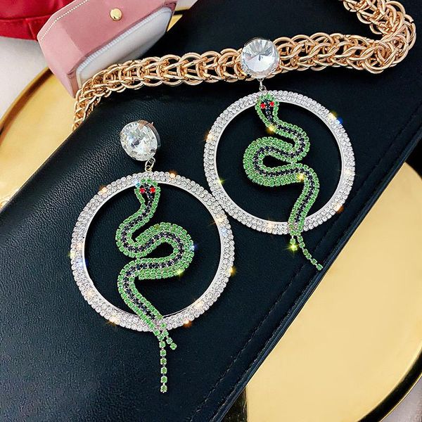dangle & chandelier fyuan big round crystal drop earrings for women bijoux green snake rhinestone jewelry gifts, Silver
dangle & chandelier fyuan big round crystal drop earrings for women bijoux green snake rhinestone jewelry gifts, Silver
