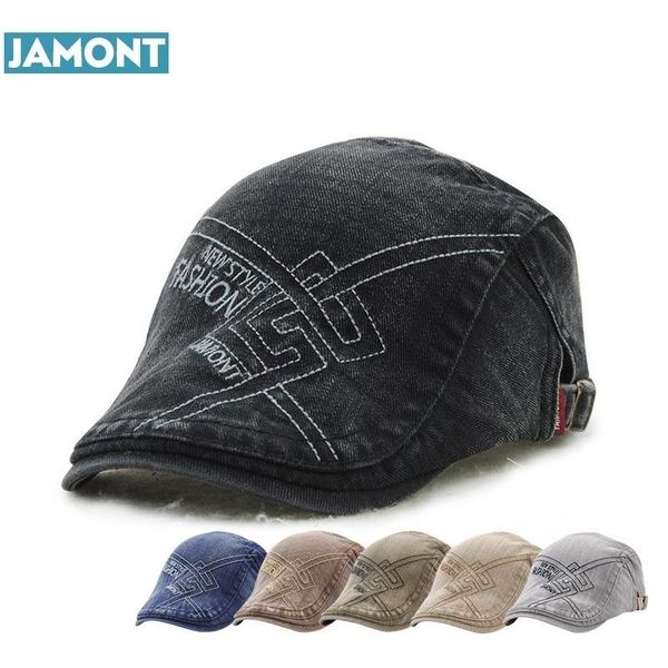 berets jamont style men's cotton beret cap boina masculina flat caps for men gorras planas casquette plate homme, Blue;gray
berets jamont style men's cotton beret cap boina masculina flat caps for men gorras planas casquette plate homme, Blue;gray
