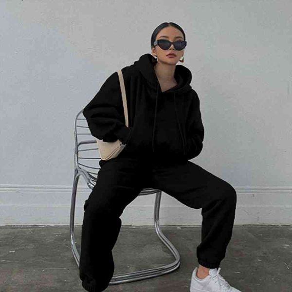 two pieces set casual tracksuit women spring womens sets oversized hooded long sleeve sweatshirt hoodie sport pants dresy damsk, White
two pieces set casual tracksuit women spring womens sets oversized hooded long sleeve sweatshirt hoodie sport pants dresy damsk, White