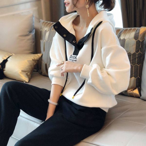 2021 new tyjtjy fall and winter loose sweater with hood long casual sleeve fashion two women's ensemble 11u9, Gray
2021 new tyjtjy fall and winter loose sweater with hood long casual sleeve fashion two women's ensemble 11u9, Gray