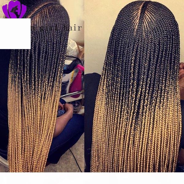 mirco braided box braids wig middle part synthetic lace front wigs for american black women long ombre brown wig, Black;brown
mirco braided box braids wig middle part synthetic lace front wigs for american black women long ombre brown wig, Black;brown