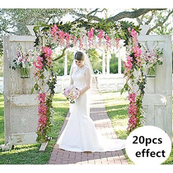 decorative flowers & wreaths metermall 2m simulate wisteria flower rattan for home garden outdoor wedding arch decoration
decorative flowers & wreaths metermall 2m simulate wisteria flower rattan for home garden outdoor wedding arch decoration