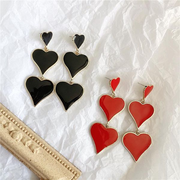 statement multi layers heart earrings for women 2021 new red black big dangle earrings wholesale, Silver
statement multi layers heart earrings for women 2021 new red black big dangle earrings wholesale, Silver