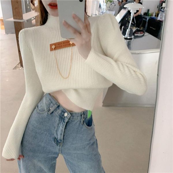 sweater for women korean fashion bloggers wear a design sense of half-high neck and all-match slim short 2020 femme clothing1, White;black
sweater for women korean fashion bloggers wear a design sense of half-high neck and all-match slim short 2020 femme clothing1, White;black