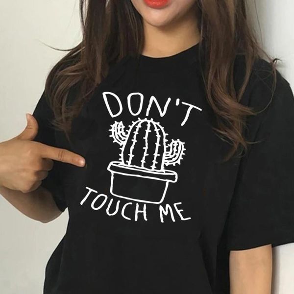 female funny don't touch me t shirt women casual black short sleeve tee girl 90s clothing drop ship ready stock, White
female funny don't touch me t shirt women casual black short sleeve tee girl 90s clothing drop ship ready stock, White
