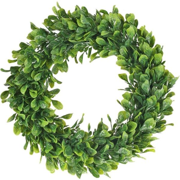 round faux boxwood garland for front door window room decoration artificial green leaf wreath
round faux boxwood garland for front door window room decoration artificial green leaf wreath