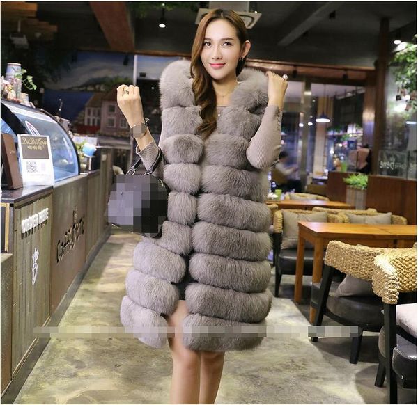 women's fur & faux 2021 autumn and winter imitation long section slim was thin hooded vest jacket lady, Black
women's fur & faux 2021 autumn and winter imitation long section slim was thin hooded vest jacket lady, Black