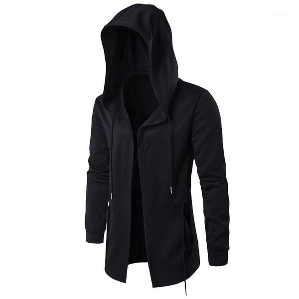 men retro black wizard's cloak style cardigan casual long-sleeve hooded coat1
men retro black wizard's cloak style cardigan casual long-sleeve hooded coat1
