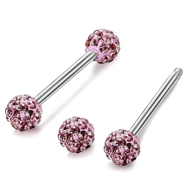 modrsa 1piece stainless steel industrial barbell tongue piercing crystal ball nose ear stud nipple lip piercing body jewelry f bbybql, Silver
modrsa 1piece stainless steel industrial barbell tongue piercing crystal ball nose ear stud nipple lip piercing body jewelry f bbybql, Silver
