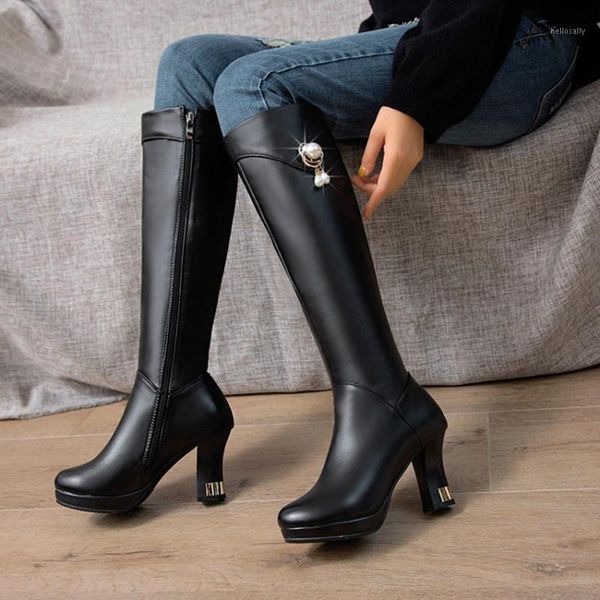 leather knee boots womens snow boots design fur warm winter shoes fashion high heel thigh high long woman footwear k5616-31, Black
leather knee boots womens snow boots design fur warm winter shoes fashion high heel thigh high long woman footwear k5616-31, Black