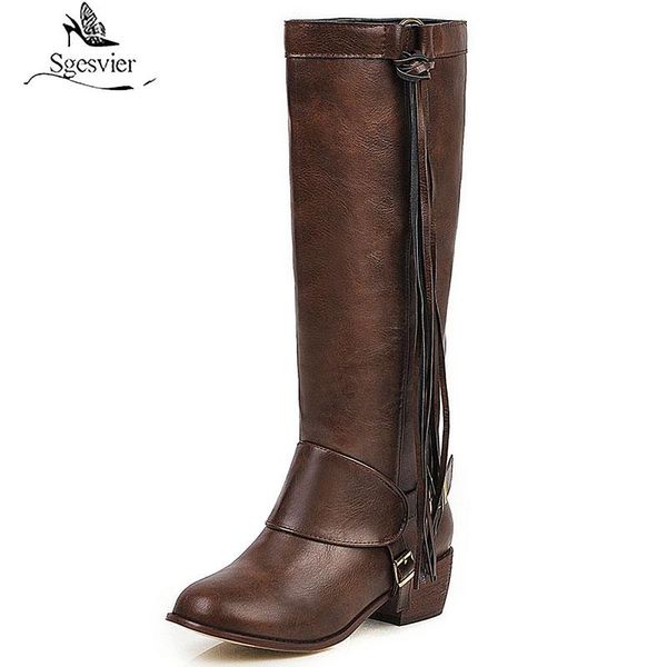 sgesvier 2020 big size 48 women knee high boots round toe slip on tassel autumn winter boots square heels casual shoes woman, Black
sgesvier 2020 big size 48 women knee high boots round toe slip on tassel autumn winter boots square heels casual shoes woman, Black