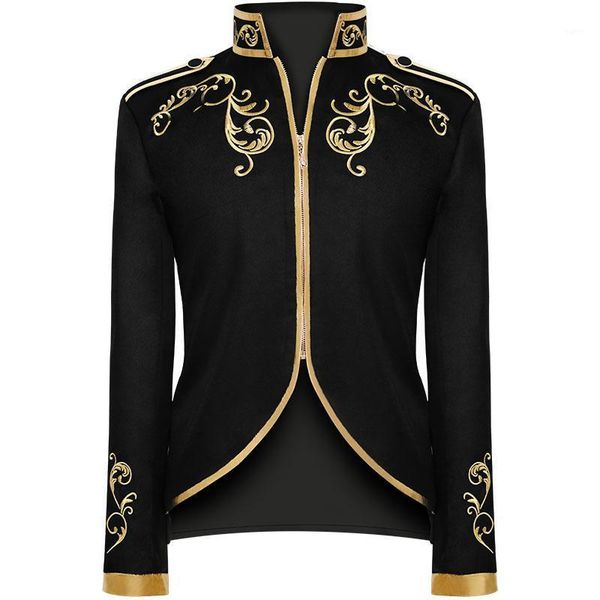 mens court fashion prince uniform gold embroidery jacket suit jacket men party wedding prom stage halloween outerwear costume1, Tan;black
mens court fashion prince uniform gold embroidery jacket suit jacket men party wedding prom stage halloween outerwear costume1, Tan;black