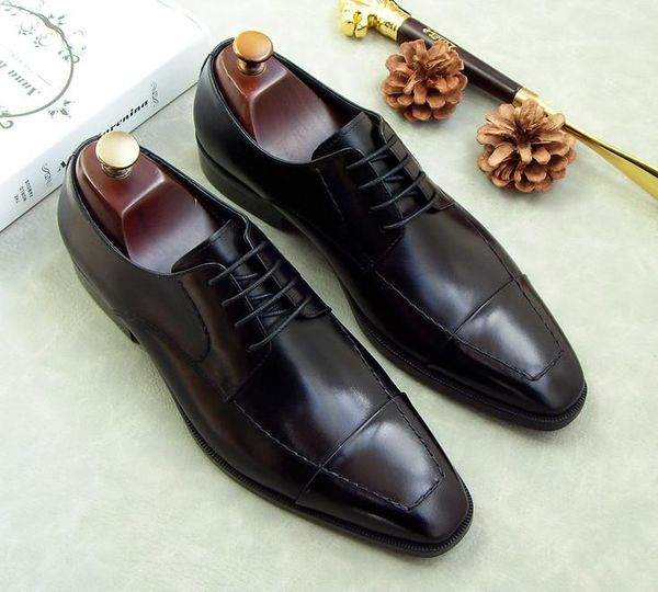 spring new leather men's business dress casual shoes british three joints pointed leather shoes men business casual wedding shoe, Black
spring new leather men's business dress casual shoes british three joints pointed leather shoes men business casual wedding shoe, Black