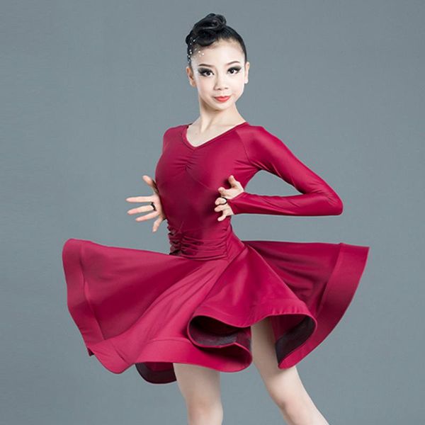 latin dance dress children long sleeve rumba cha cha samba salsa dancing clothing girls practice performance wear kids dn5296, Black;red
latin dance dress children long sleeve rumba cha cha samba salsa dancing clothing girls practice performance wear kids dn5296, Black;red