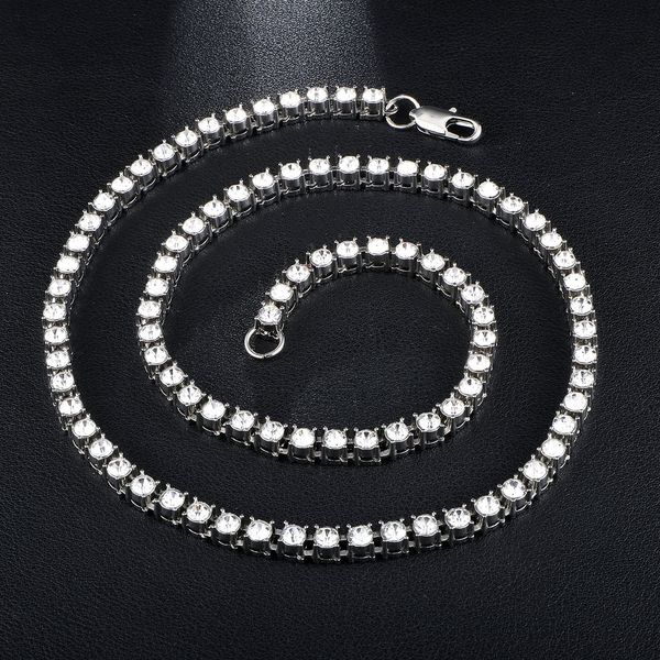 tennis chain necklaces 5mm width trendy fashion bling rhinestone gold silver color alloy chain men women hip hop necklaces, Black
tennis chain necklaces 5mm width trendy fashion bling rhinestone gold silver color alloy chain men women hip hop necklaces, Black