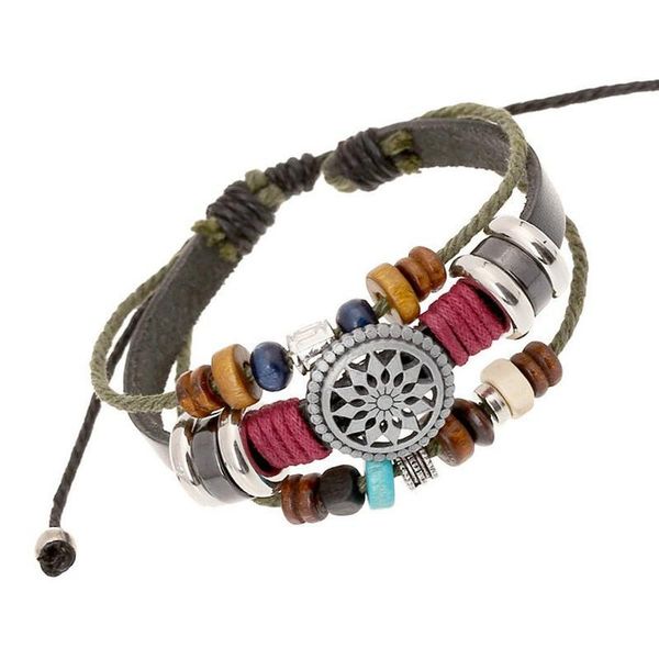 vintage bohemia wind beaded multilayer hand woven bracelet vintage life tree rudder charm wood beads ethnic tribal wristbands, Black
vintage bohemia wind beaded multilayer hand woven bracelet vintage life tree rudder charm wood beads ethnic tribal wristbands, Black