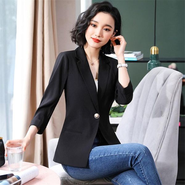 autumn women casual blazers jackets solid color jacket seven-quarter sleeve slim singel button woman basic jackets ladies blazer, White;black
autumn women casual blazers jackets solid color jacket seven-quarter sleeve slim singel button woman basic jackets ladies blazer, White;black