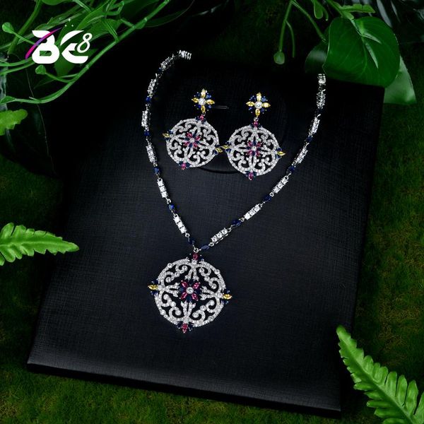 Be 8 Luxury Style Round Flower Shape Colorful CZ Pendants Bridal Women Wedding Jewelry Sets Bijoux Femme Ensemble S081, Silver
Be 8 Luxury Style Round Flower Shape Colorful CZ Pendants Bridal Women Wedding Jewelry Sets Bijoux Femme Ensemble S081, Silver