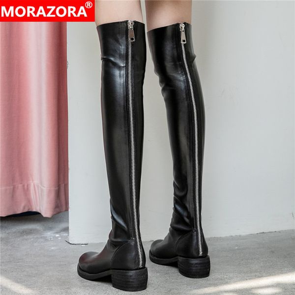 morazora 2020 new arrival women over the knee boots genuine leather round toe zip square heels shoes woman motorcycle boots t200425, Black
morazora 2020 new arrival women over the knee boots genuine leather round toe zip square heels shoes woman motorcycle boots t200425, Black