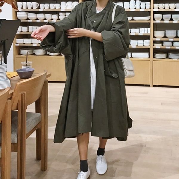 lanmrem new autumn solid color single breasted mid-length windbreaker women korea loose big size trench coat pe039 201102, Tan;black
lanmrem new autumn solid color single breasted mid-length windbreaker women korea loose big size trench coat pe039 201102, Tan;black