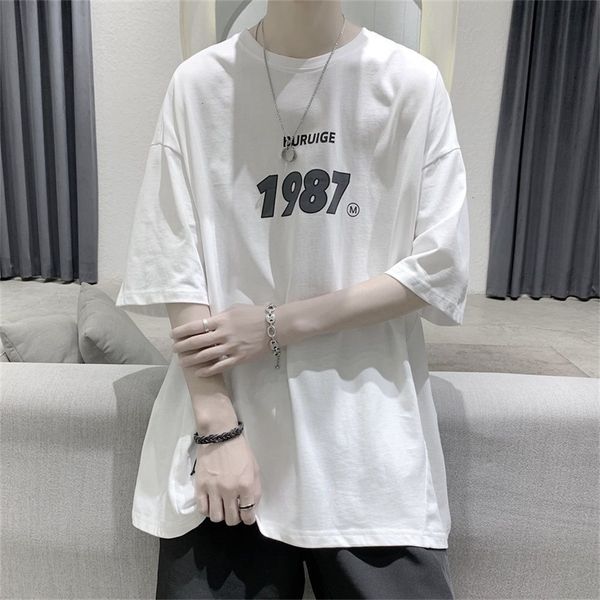 hybskr summer men's t-shirt oversized casual male tees hip hop loose t shirt men 1987 graphic pure cotton clothing 220314, White;black
hybskr summer men's t-shirt oversized casual male tees hip hop loose t shirt men 1987 graphic pure cotton clothing 220314, White;black