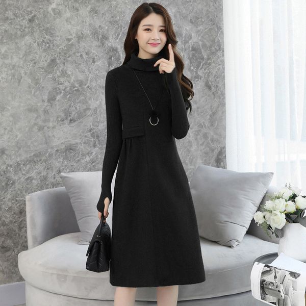 2021 new winter the women autumn new turtleneck dress of grey green wool plus long sleeves thin women's bottoms lkyo, Black;gray
2021 new winter the women autumn new turtleneck dress of grey green wool plus long sleeves thin women's bottoms lkyo, Black;gray