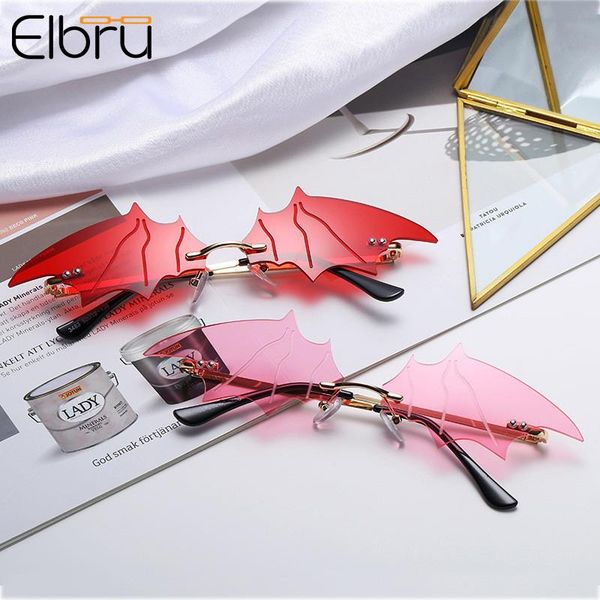 elbru luxury fashion sunglasses women rimless sun glasses vampire bat sunglasses retro mirror eyewear funny personality, White;black
elbru luxury fashion sunglasses women rimless sun glasses vampire bat sunglasses retro mirror eyewear funny personality, White;black