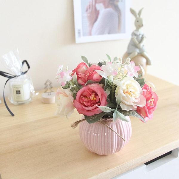 artificial flower bonsai set rose vintage nordic color ceramic artificial flower crafts decoration1
artificial flower bonsai set rose vintage nordic color ceramic artificial flower crafts decoration1