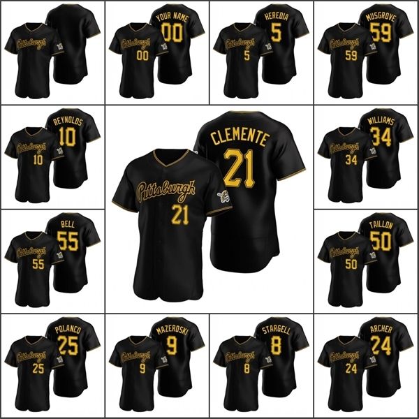 pittsburgh\rpirates men #24 chris archer 55 josh bell 8 willie stargell custom women youth black authentic 2020 alternate jersey, Blue;black
pittsburgh\rpirates men #24 chris archer 55 josh bell 8 willie stargell custom women youth black authentic 2020 alternate jersey, Blue;black